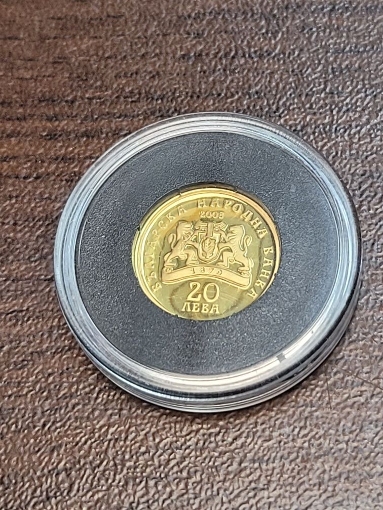 златна монета Цар Борис1 покръстител 1.5 гр 24к