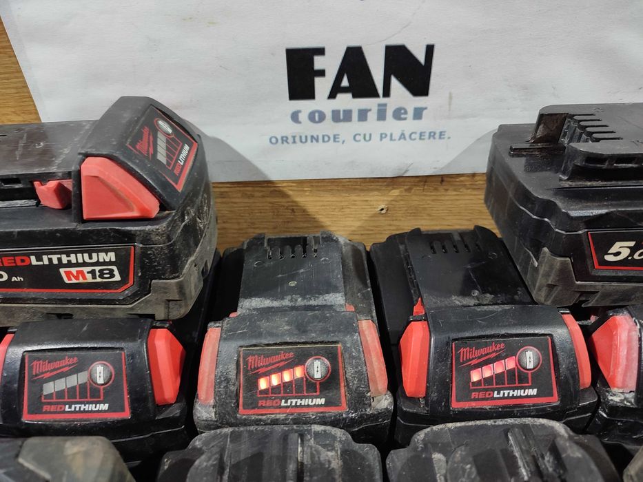 Milwaukee 5.0Ah 18V 90Wh M18B5 RedLithium acumulator baterie bormasina