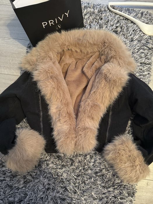 Дамско яке естествен пух