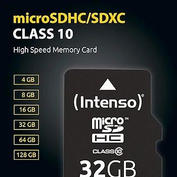 Карта памет Intenso 16GB Class 10 MicroSDHC  (със SD адаптер)