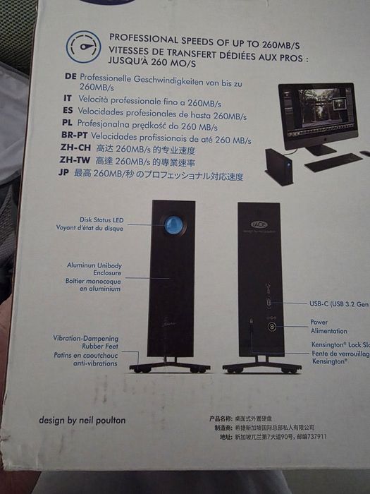 HDD Extern LaCie D2 Professional 18TB, USB 3.1 Type-C