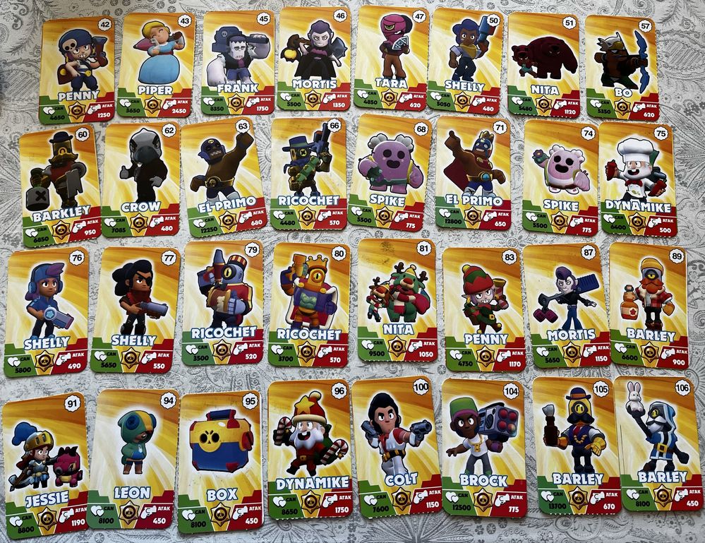 Brawl stars cards Брол старс карти