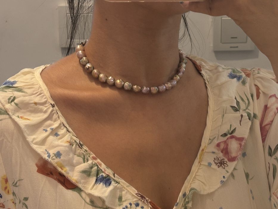 Перлена огърлица с барокови перли