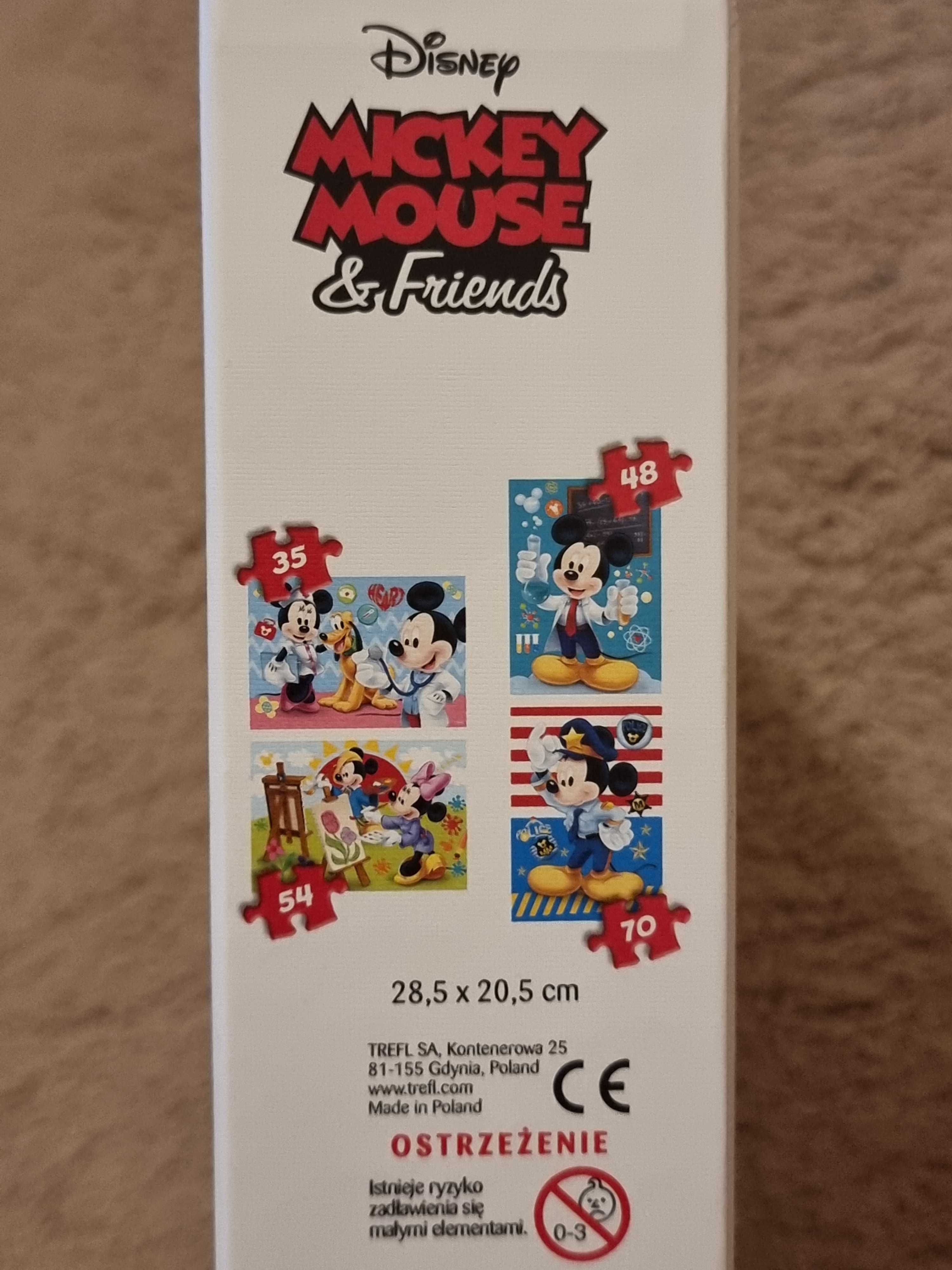 Puzzle 4in1 cu 207 piese, Disney Mickey Mouse, 4 imagini 28,5x20,5cm