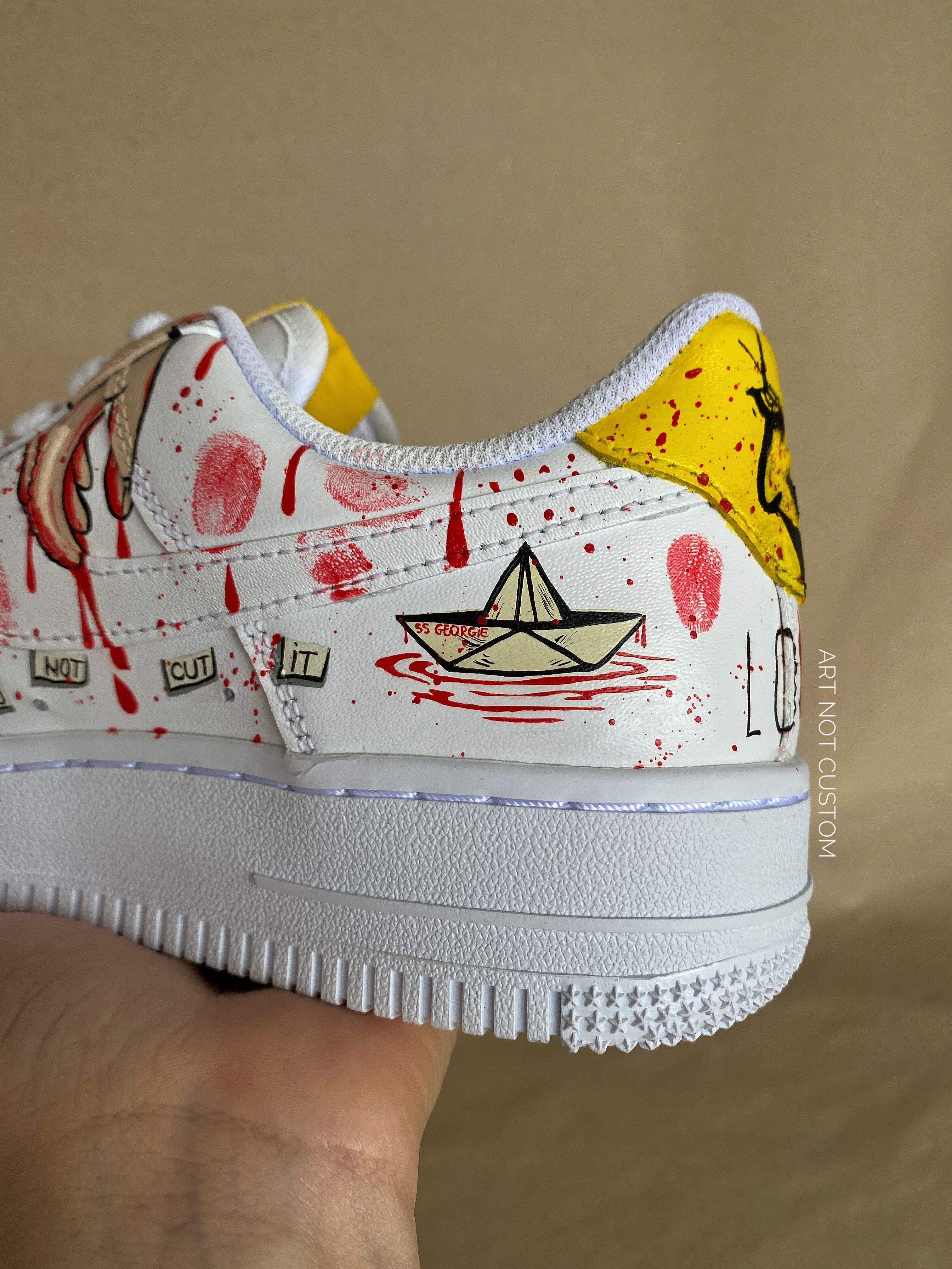 Personalizare adidasi - custom shoes (Nike AF1) - Pennywise