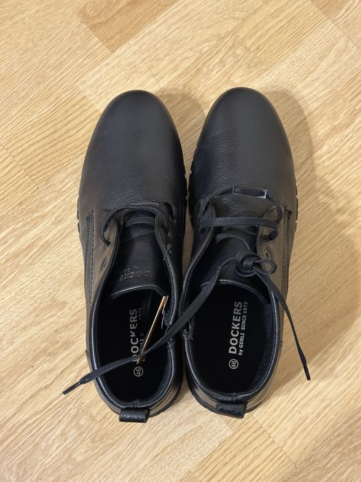 Мужские черные ботинки  100% кожа 46 размера