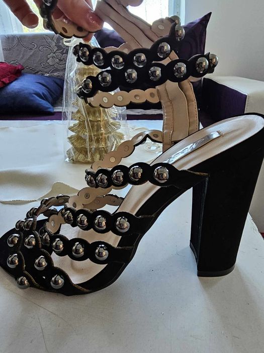 Sandale elegante cu toc, mărimea 37