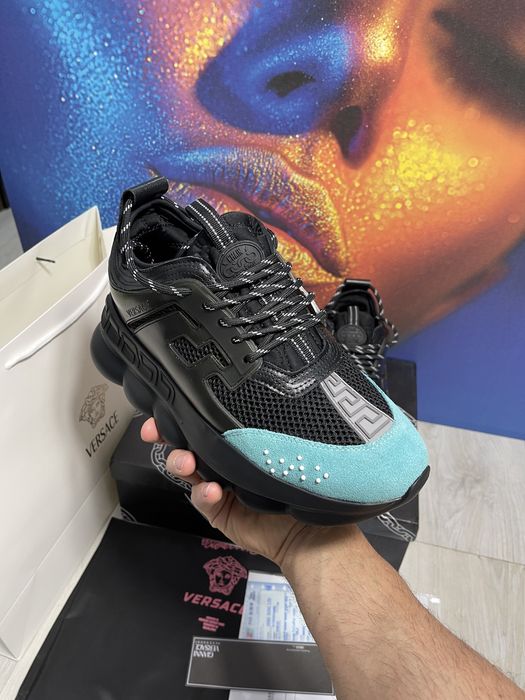 Adidasi Versace Chain Reaction piele naturala Premium