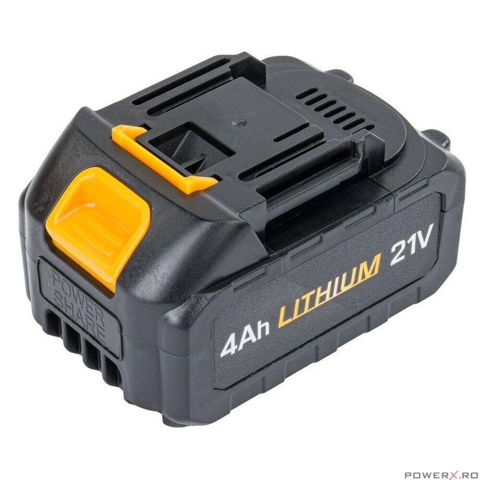 Drujba cu acumulator, fierastrau, 2x baterie 4Ah, pas lant 3/25,