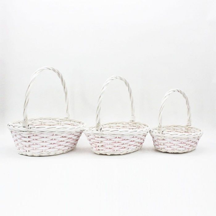 Кошници 3бр. в комплект - БЕЛИ ЕЛИПСА