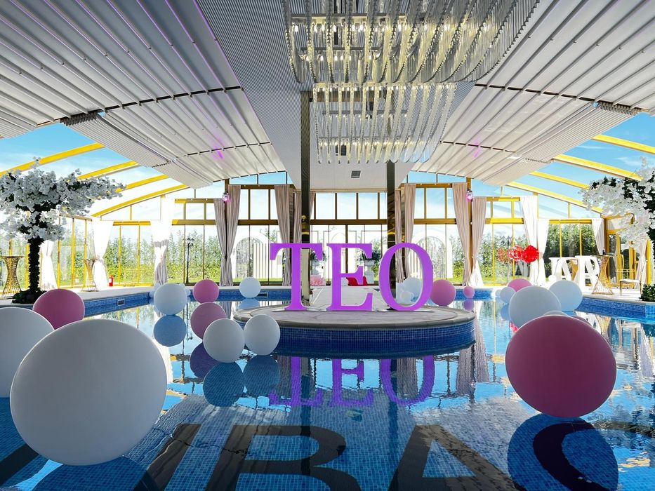 Litere volumetrice luminoase colorate botez, nunta, majorat, petrecere