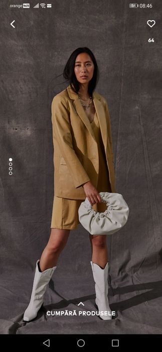 Sacou piele naturala Edited, nou cu eticheta