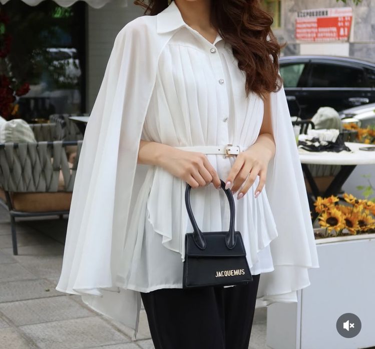 Белая блузка кофта 2в1, для торжеств, работы и свадьбу