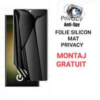 Folie Silicon Privacy Mata Anti-Spy Samsung S21 S22 S23 S24 Plus Ultra