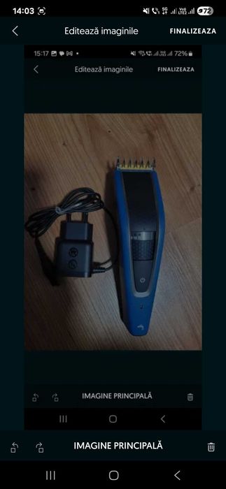 Masina de tuns philips cu acumulator noua