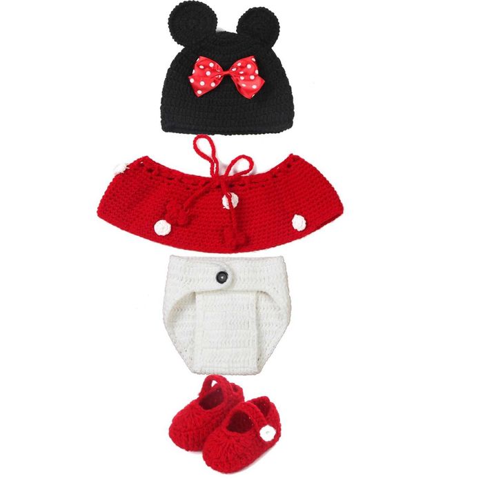 Costum bebelusi crosetat Mickey /Minnie mouse