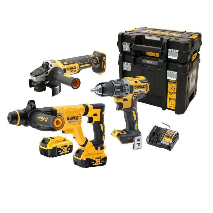 Комплект винтоверт, ъглошлайф, перфоратор DeWALT DCK327P2T, 18V