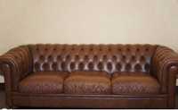 Кожанная мебель Chester из Италии, 1 диван+ 1 мини диван+ 1 пуф!