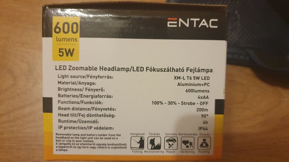 Lanterna pe cap 5w 600 lumeni