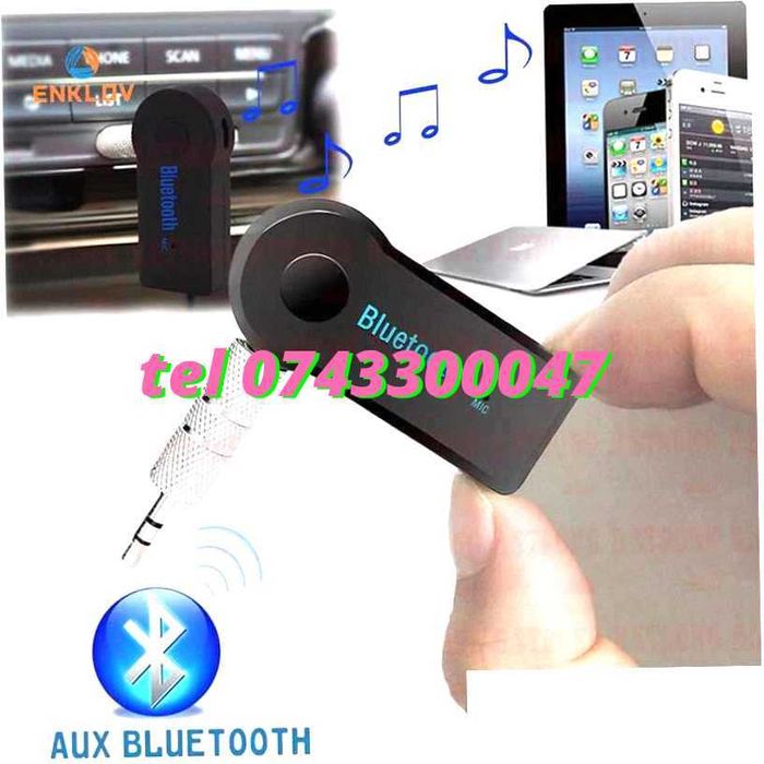 Adaptor Auxiliar Cu Bluetooth Cablu Usb Inclus Si Mufa Aux