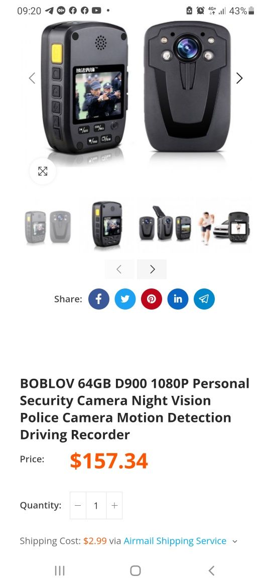 Camera video foto Body Cam Boblov D 900 64 gb