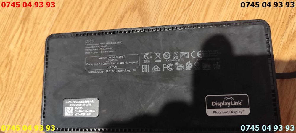 dock docking Dell D6000 cu alimentator perfect functional