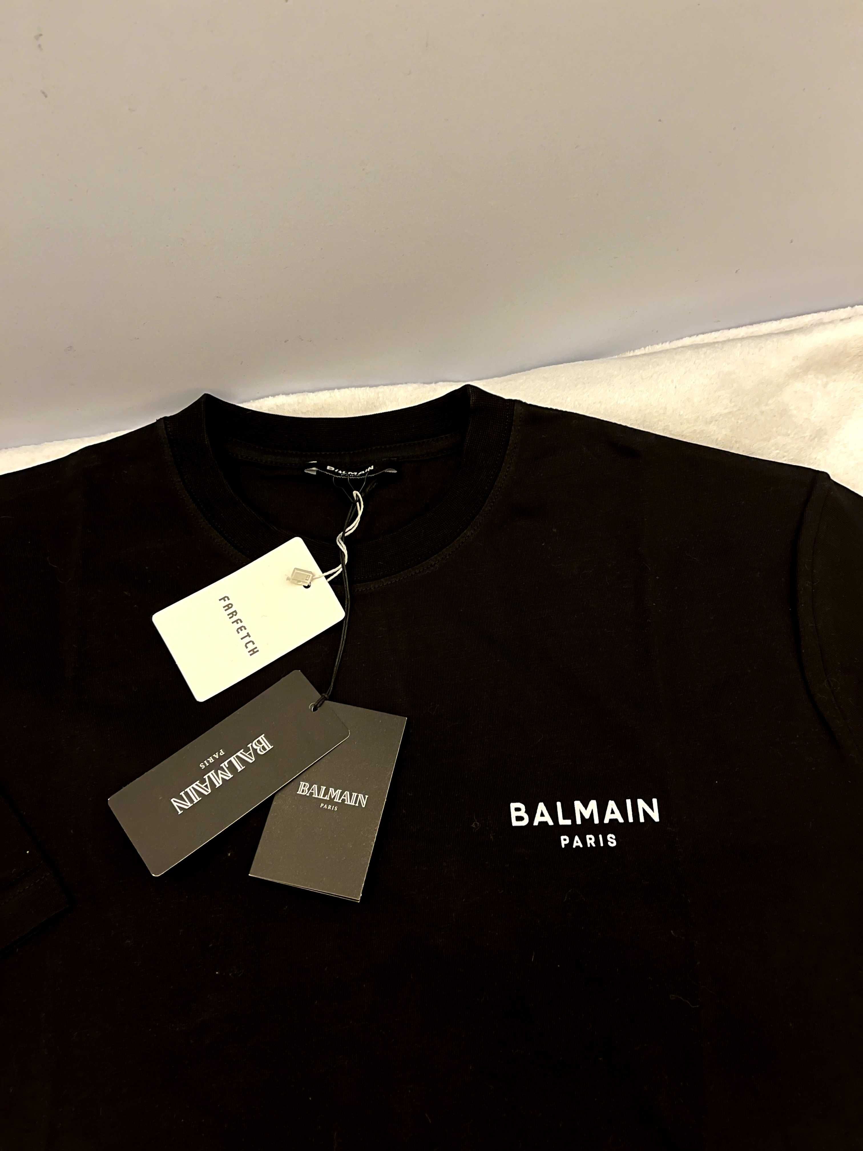 Tricou Balmain logo-print cotton T-shirt