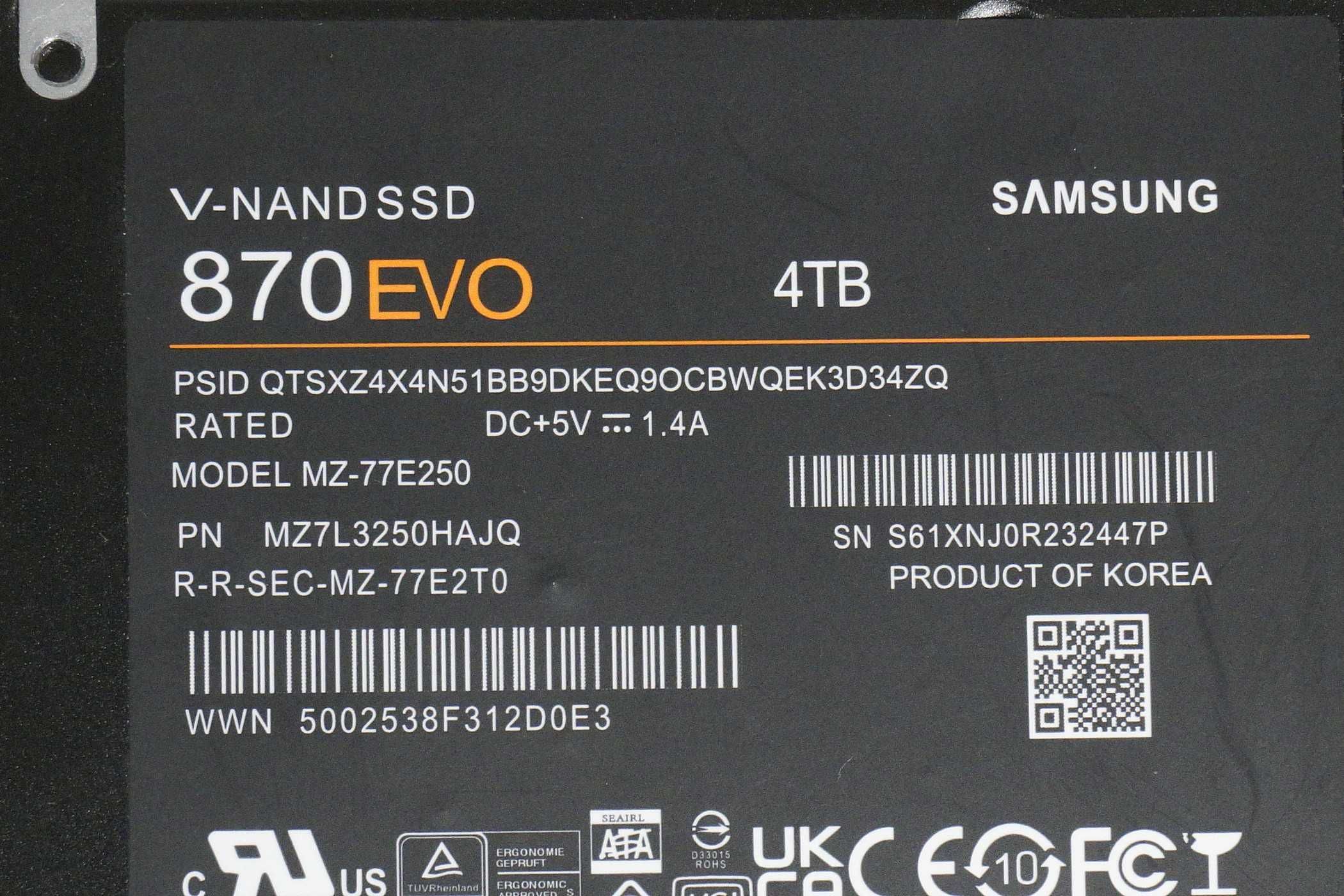 [НЕОРИГИНАЛНИ] 4TB SSD Samsung 870 Evo 2.5" - проверени (вкл ДДС)