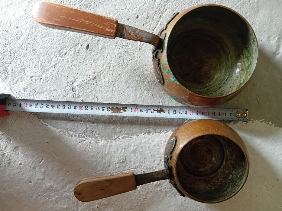 Oale din cupru.  Set oale din cupru