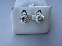 Cercei clips din argint si cubic zirconia