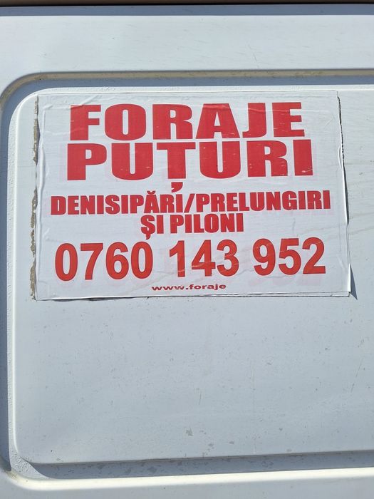 Foraje puțuri apa prelungirii denisipări și piloni