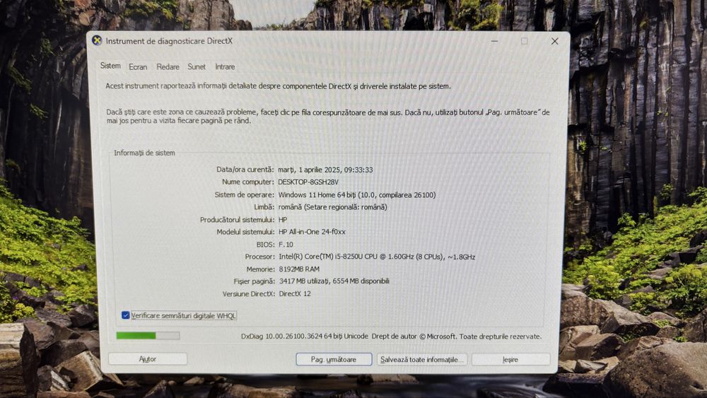 All in One HP touch I5-8250U 8Gb Ram NVIDIA GeForce MX110 2GB