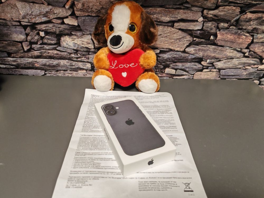 НОВ Iphone 16 Black 128GB 5G 24м. ГАРАНЦИЯ