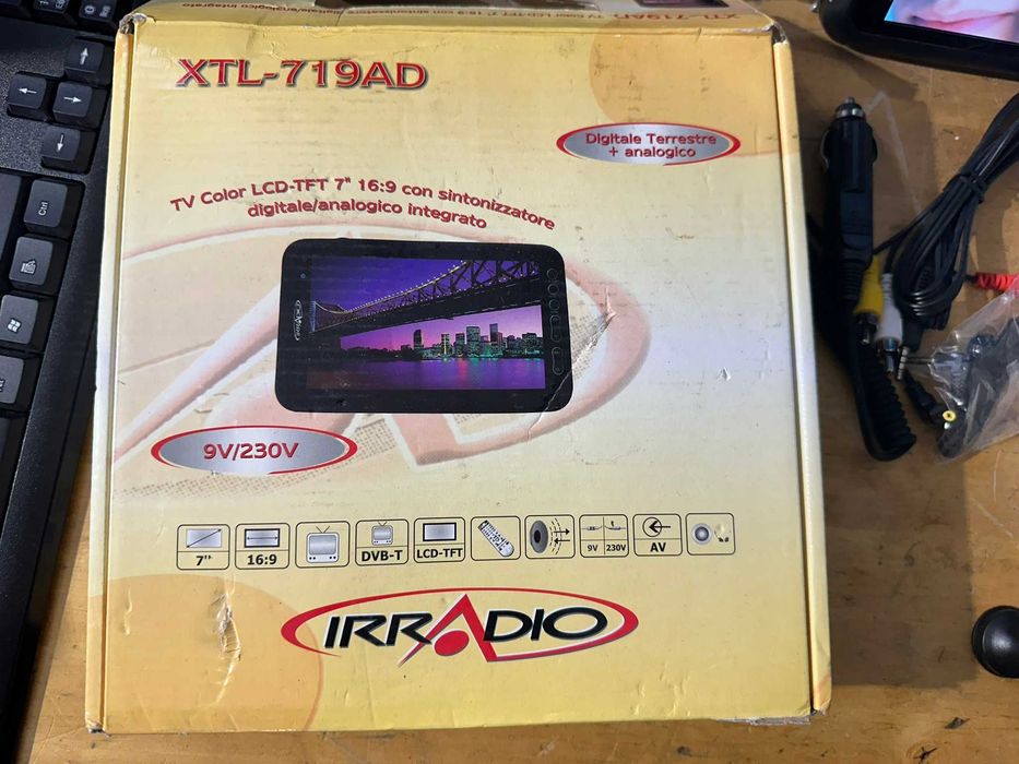 irradio 7 inch xtl-719ad cu accesorii tv mufa antena