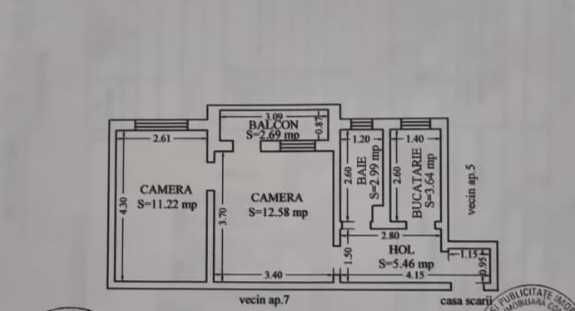 Particular Vând apartament 2camere etajul1 Tomis Nord 66.000negociabil