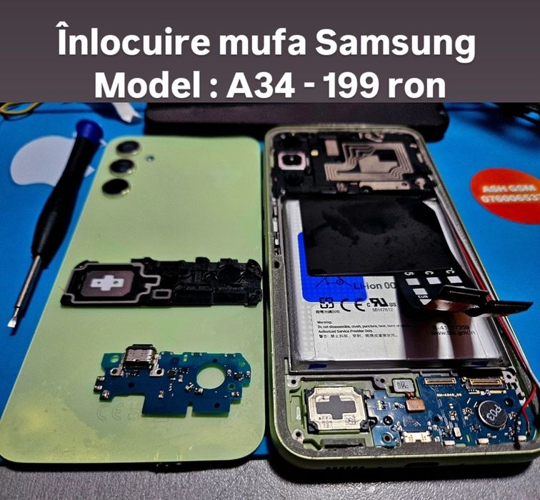 Inlocuire mufa Samsung A34