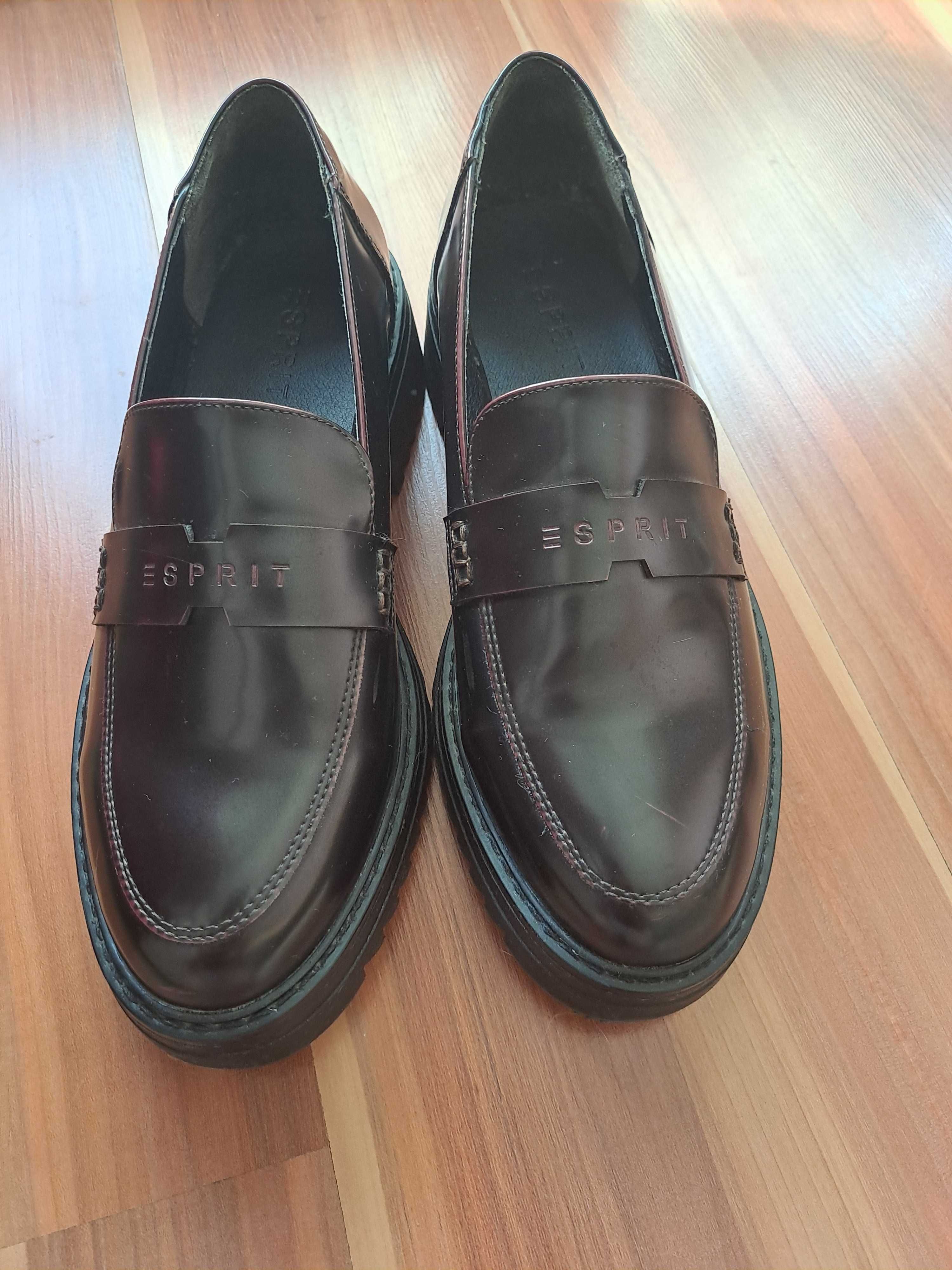 Esprit, лачени мокасини от еко кожа