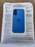Запечатан Iphone 16 128 Gb Blue 36 месеца гаранция от Yettel