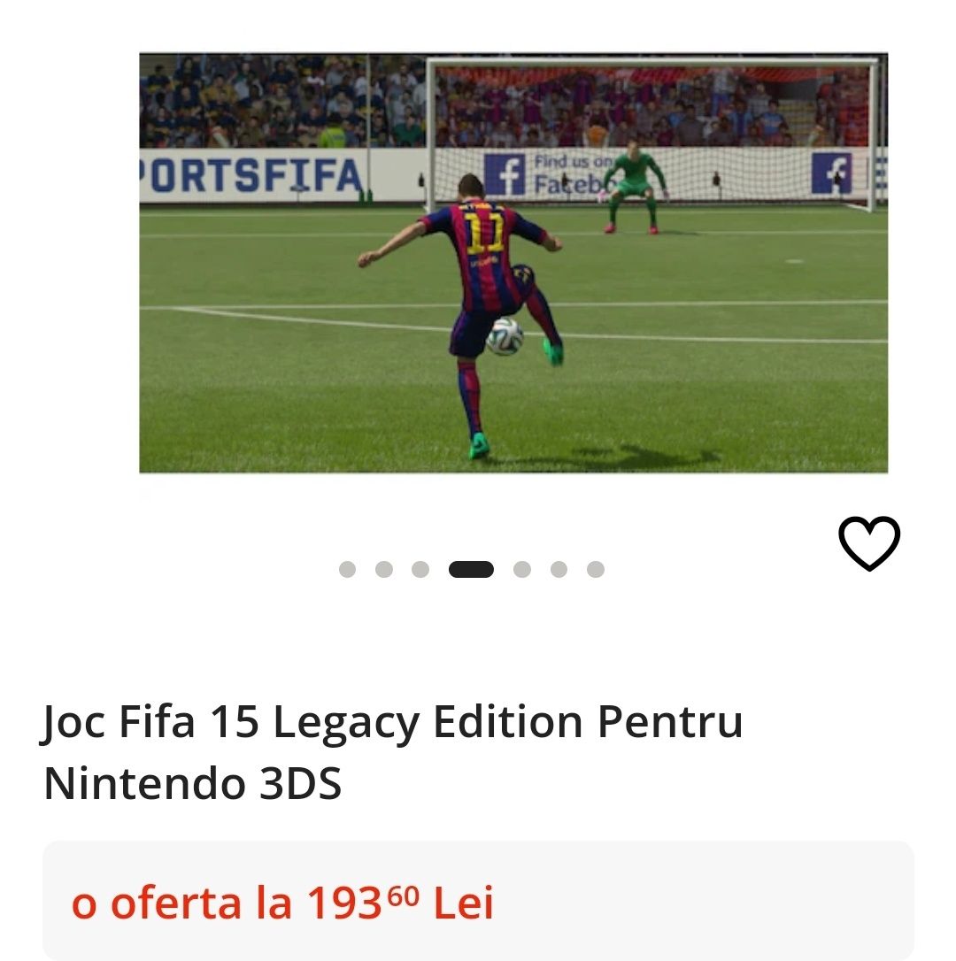 Nintendo 3DS Fifa 15 - joc dischetă