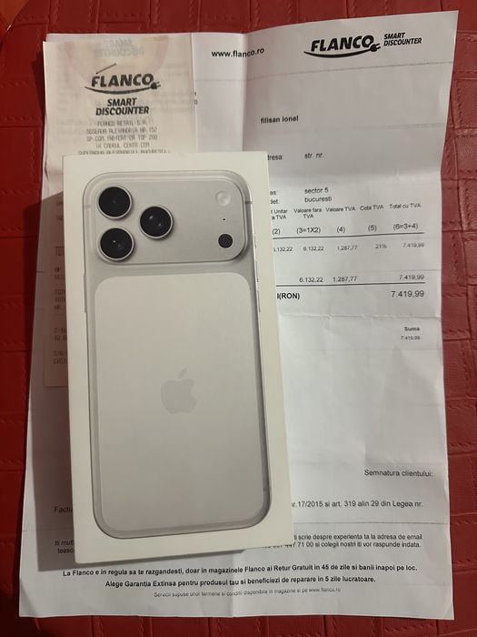 Iphone 17 pro max 256gb 2ani Garantie Flanco