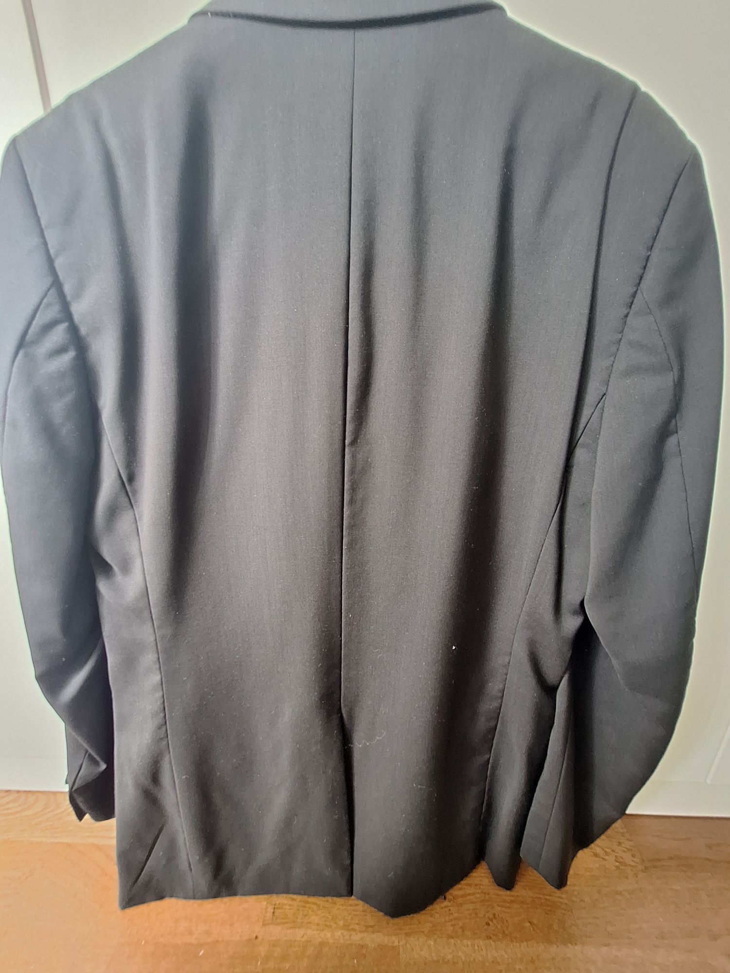 Costum negru Bigotti regular marimea 54, lână