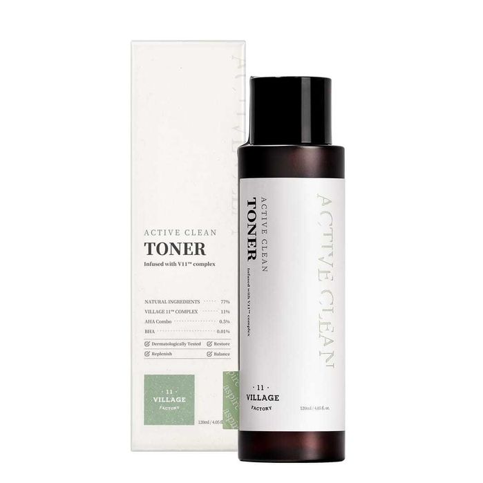 Village 11 Factory Active Clean Toner toner facial antibacterian 120ml
