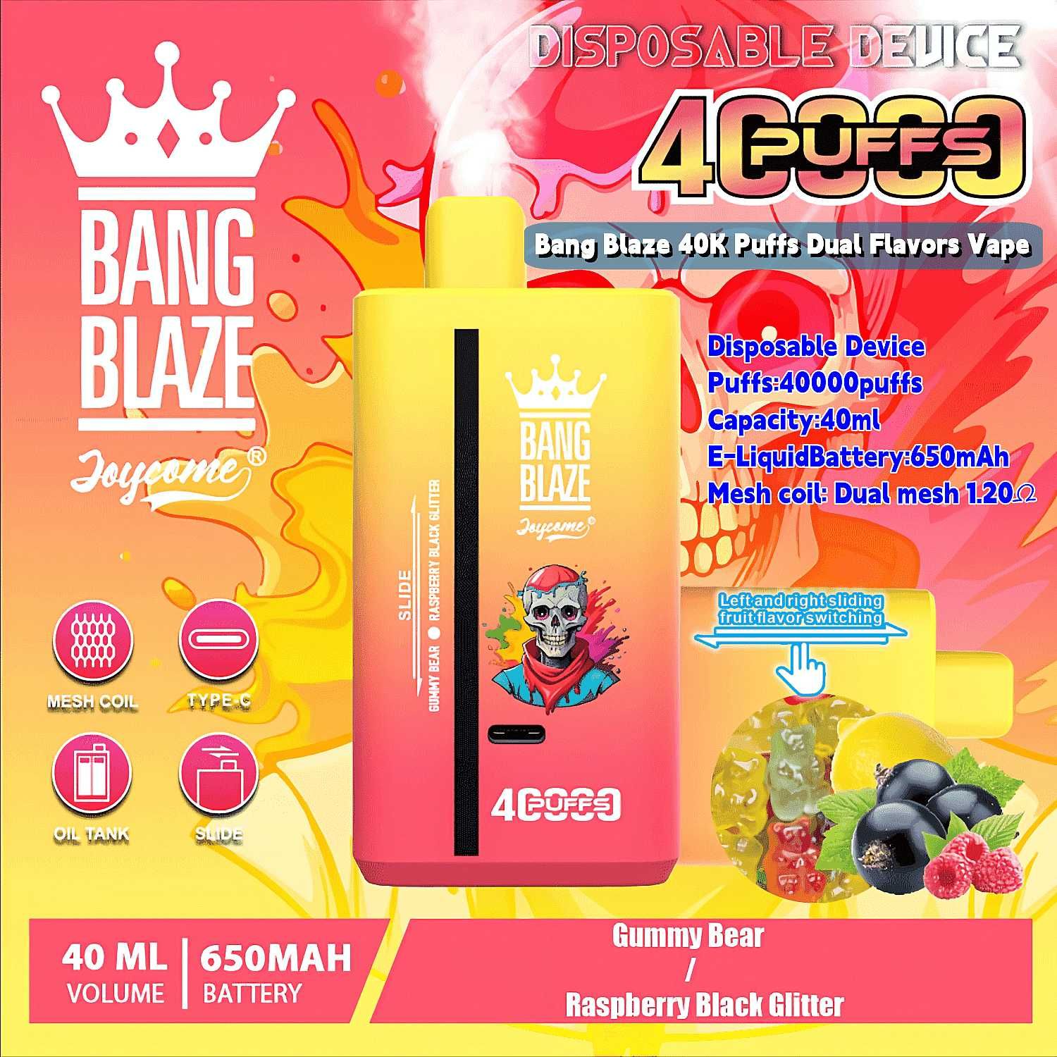 Vape Bang Blaze 40000 Puffs 2 Arome Reîncărcabil Model 2025