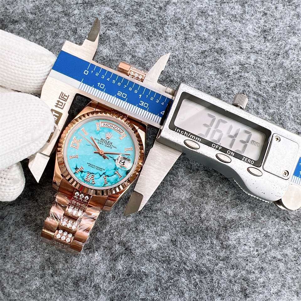 Автоматичен дамски часовник Rolex Day Date Turquoise 36 MM