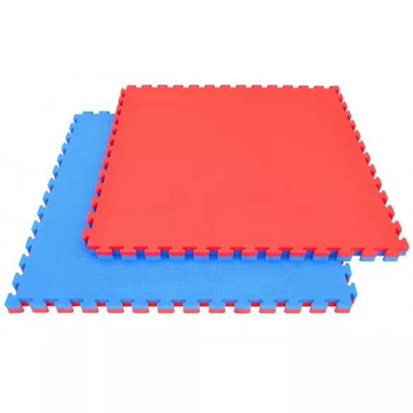 Tatamii  100x100x2,5cm Roșu /Albastru Puzzle 100kg/M3 Înaltă Densitate