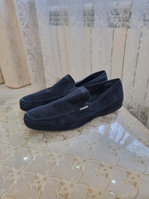 Лоферы замшевые летние