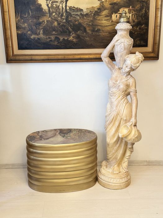 Scaun bronz, bancuta noptiere lemn