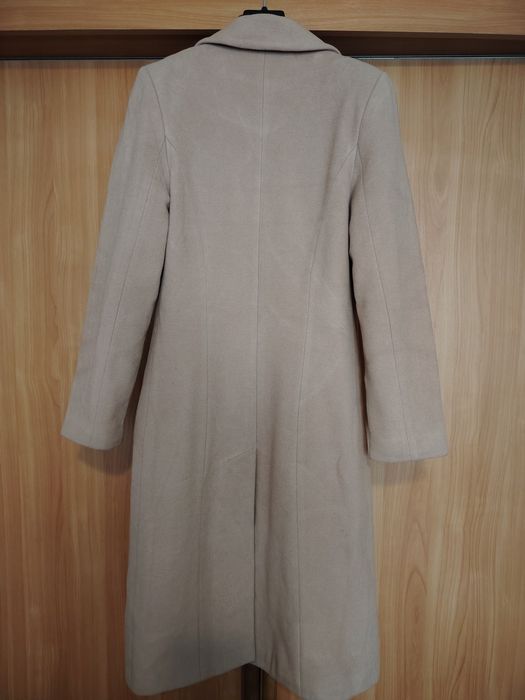 Пальто пудренный цвет французская длина