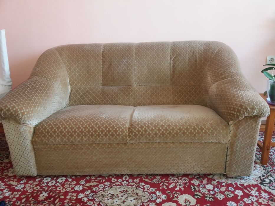 Диван - тройка и двойка, механизъм за сън, използван, в добро състояни