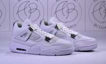 Nike Jordan Retro 4 PSG, Pure Money, Black Canvas, Black Oreo
